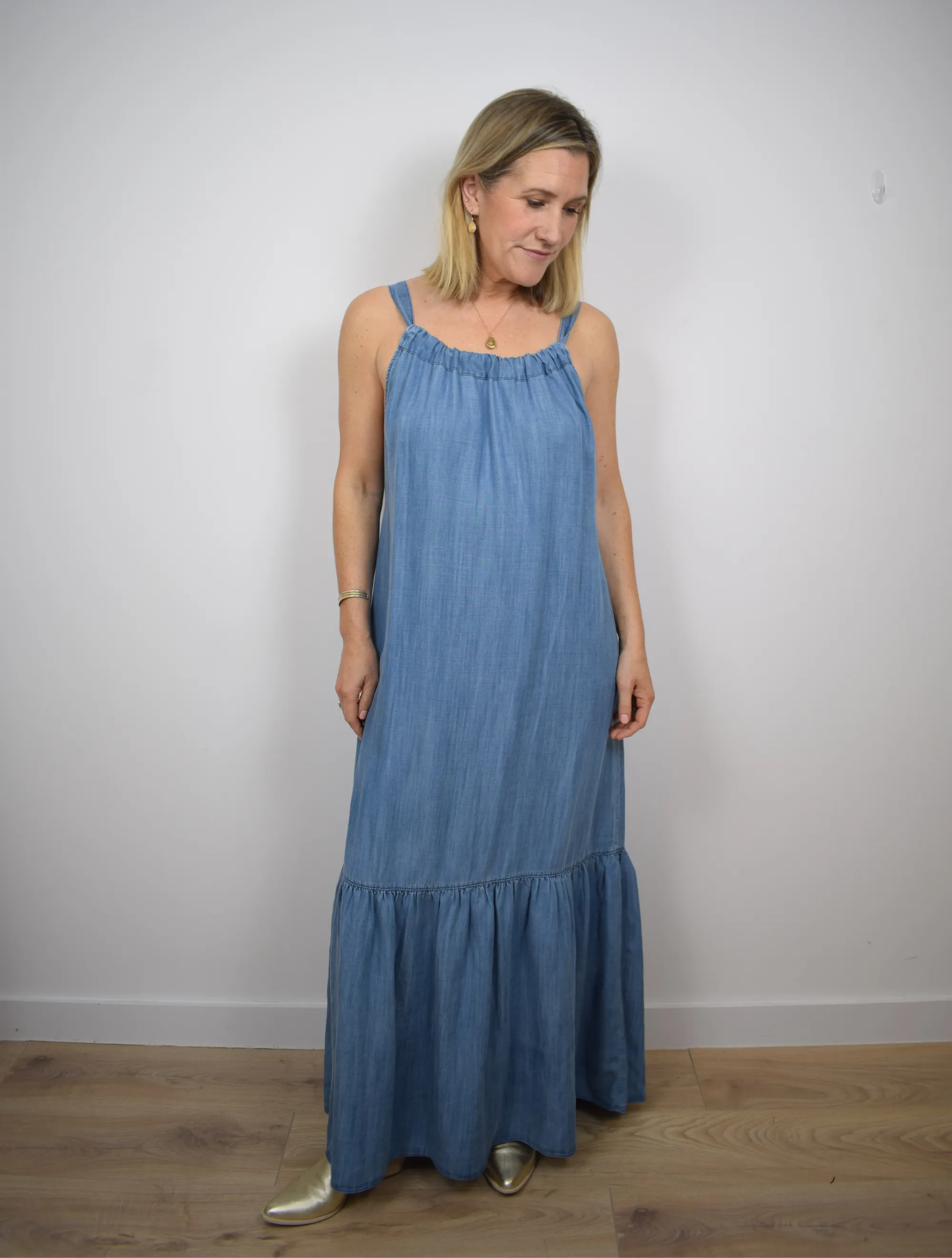 Alena Dress Light Blue Denim