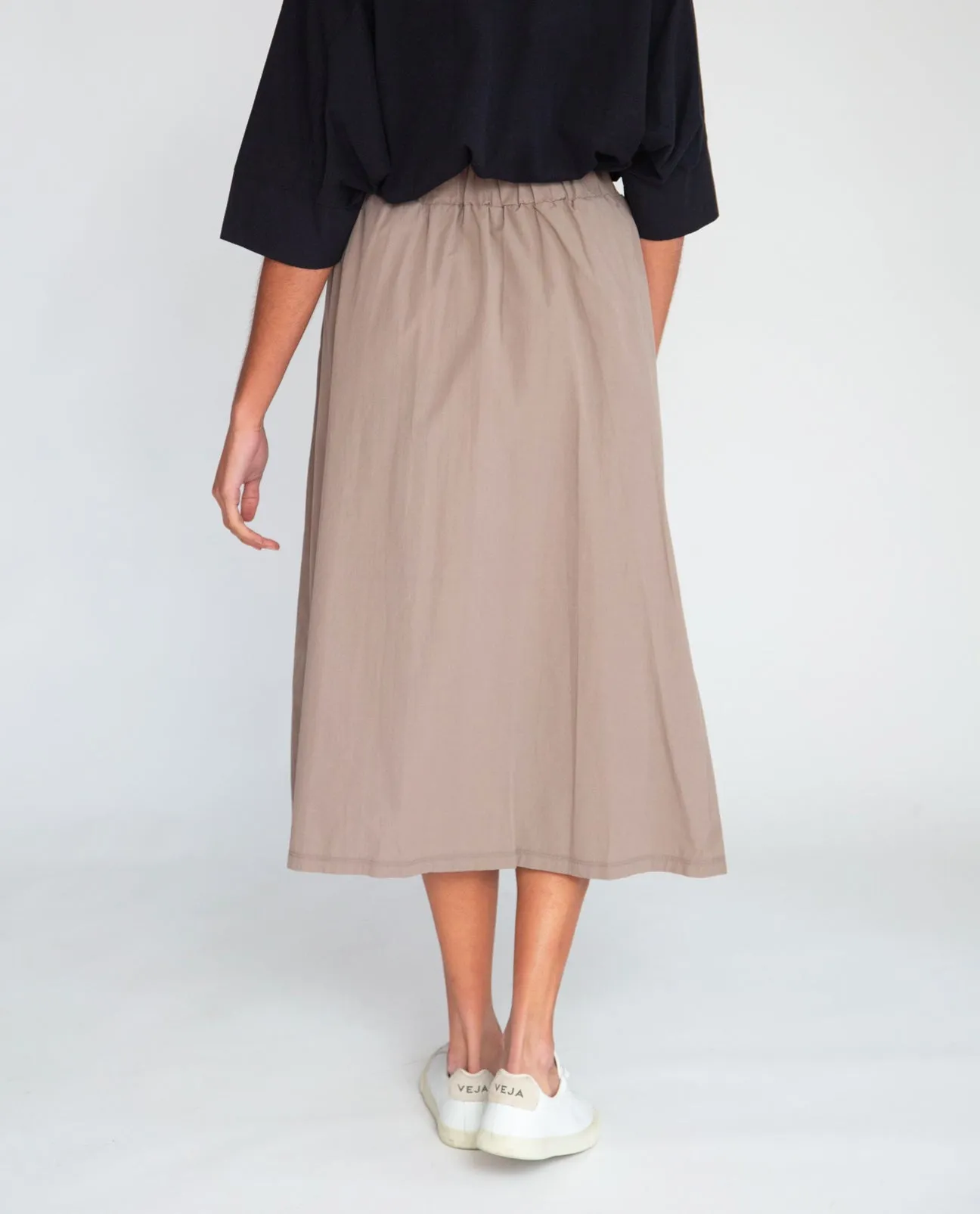 Ashley Organic Cotton Skirt In Olive