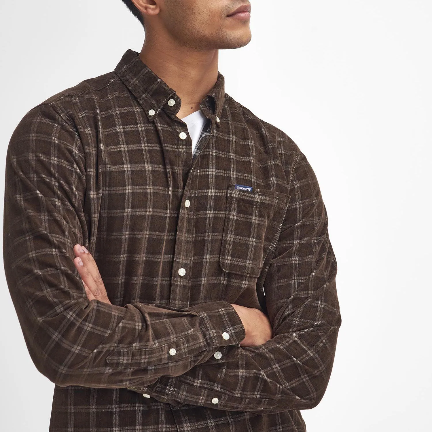 Barbour Men's Harthill Tailored Fit Shirt in Brown