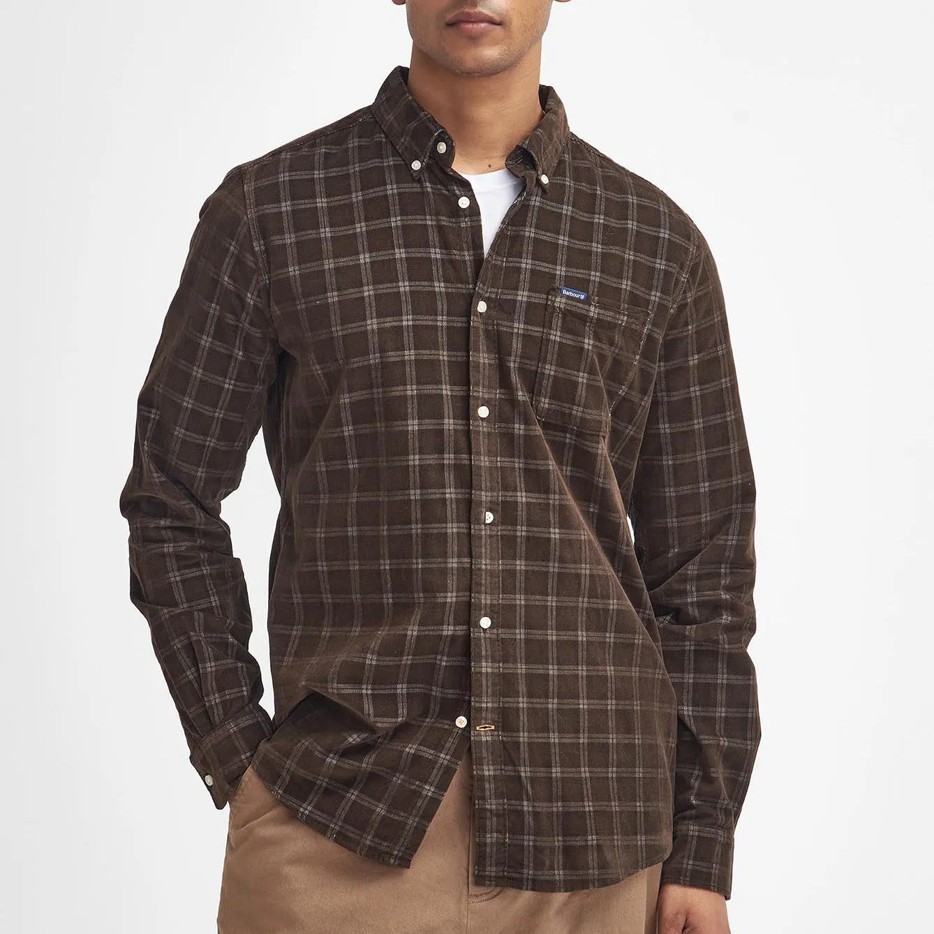 Barbour Men's Harthill Tailored Fit Shirt in Brown