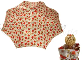 Beautiful Red Flowered Umbrella