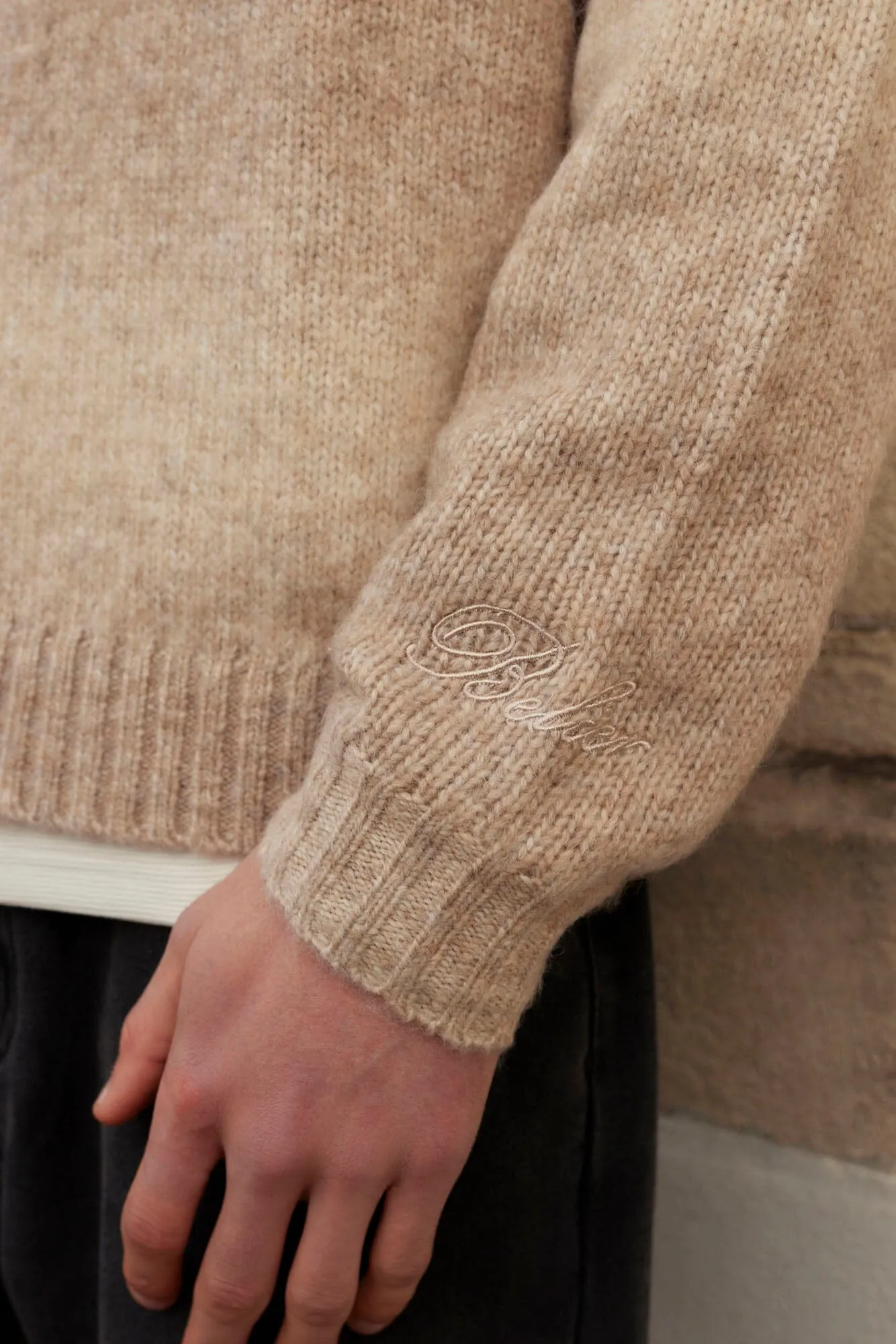 Beige Ombre Oversized Knit Jumper