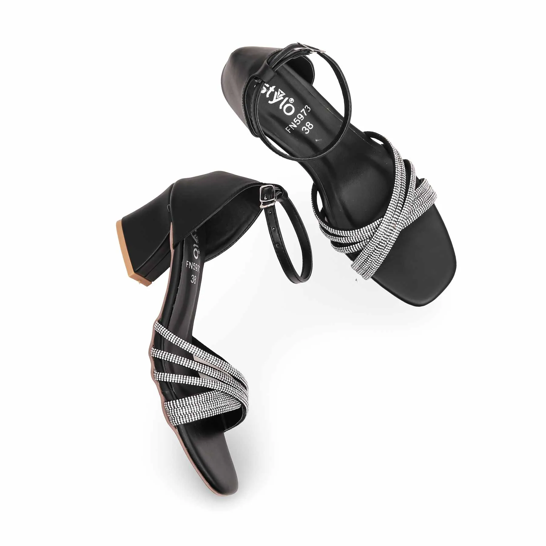 Black Fancy Sandal FN5973