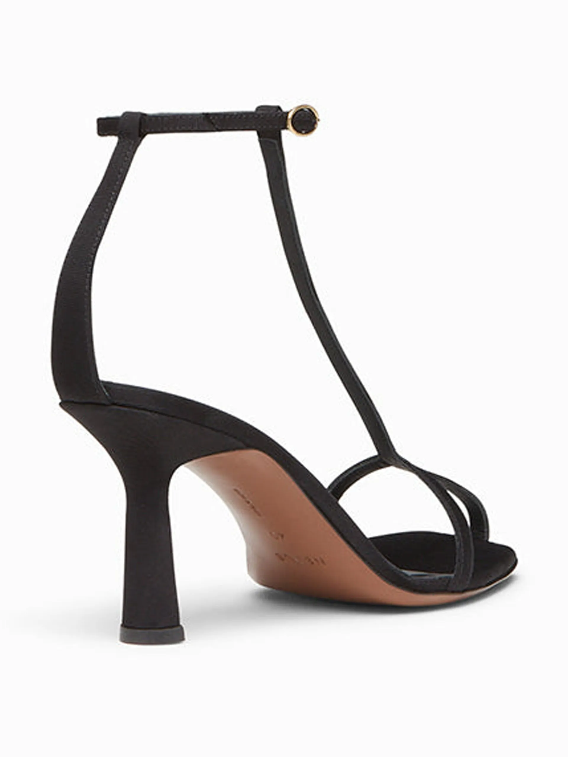 Black leather T-bar Jumel heels