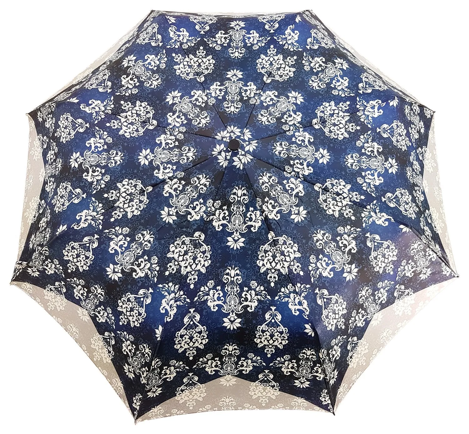 Blue & Grey Women's Folding Umbrella