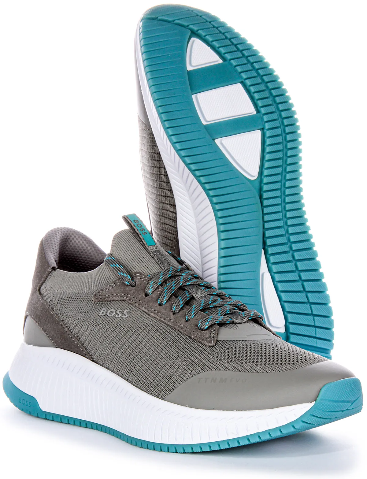 Boss Ttnm Evo Slon In Grey Blue For Men