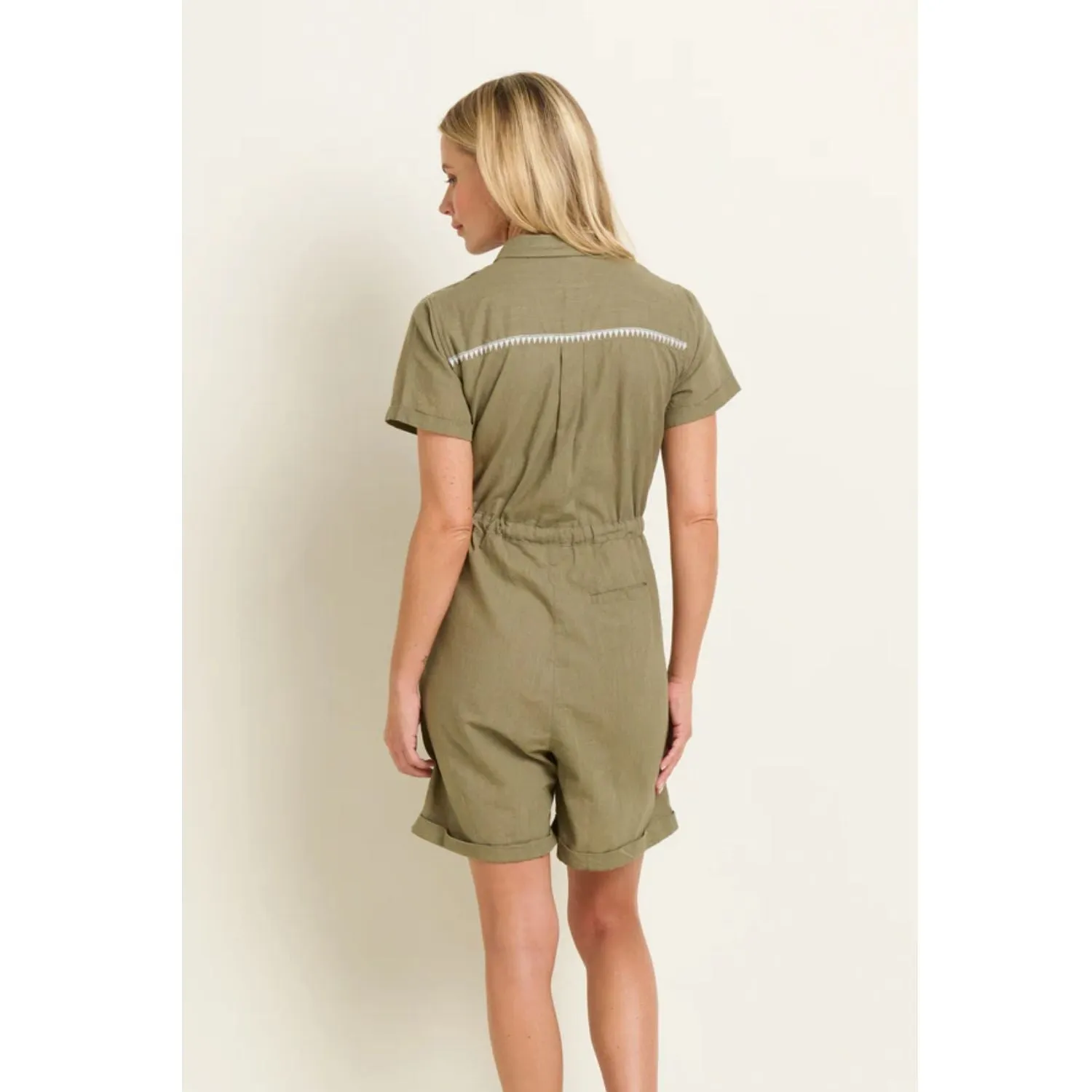 Brakeburn 20 Khaki Green Kodi Playsuit