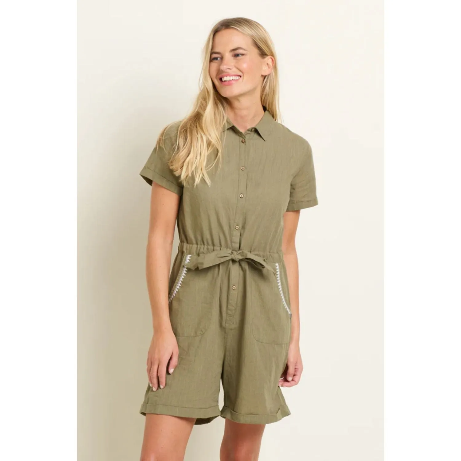 Brakeburn 20 Khaki Green Kodi Playsuit