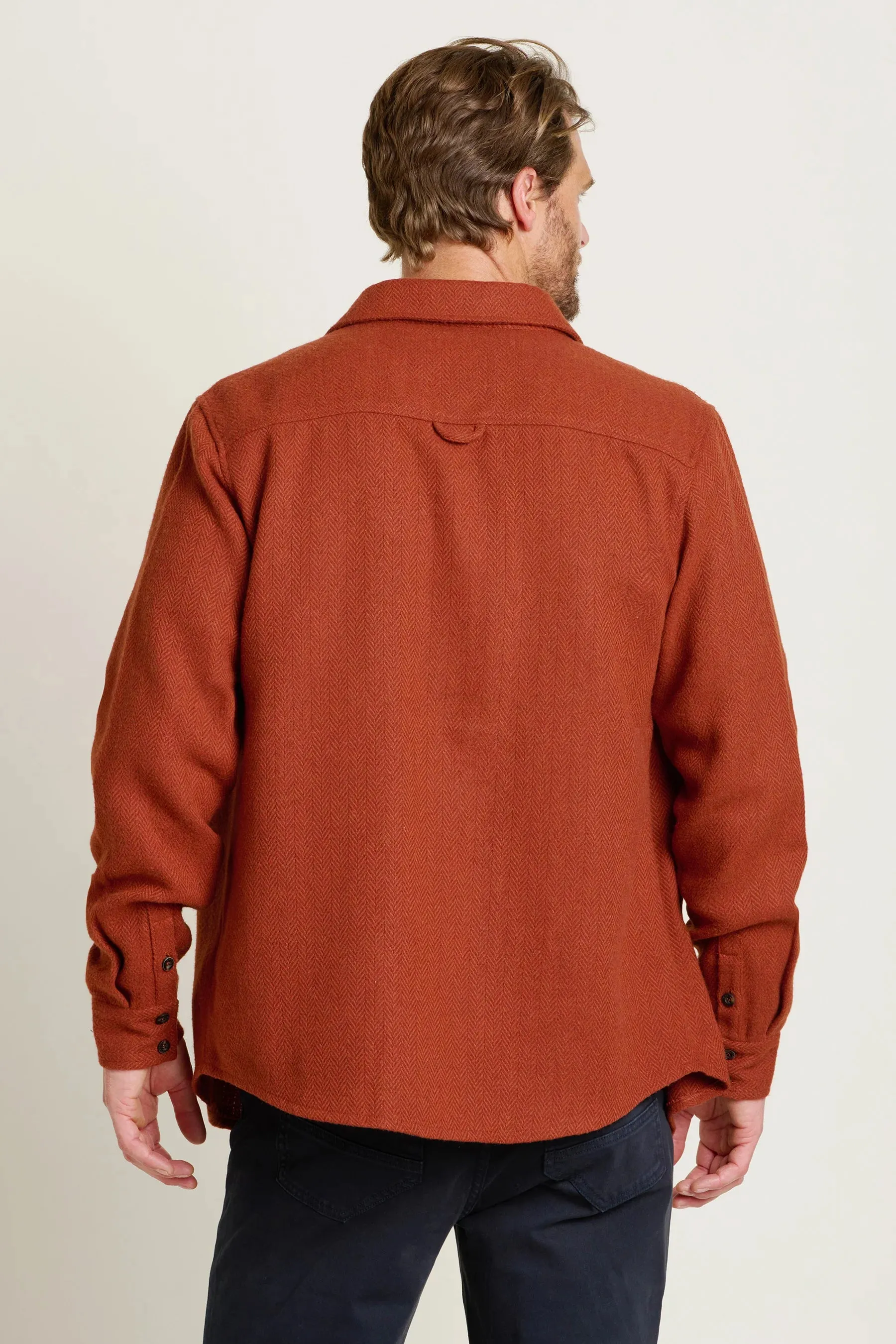 Brakeburn L Burnt Orange Rust Overshirt