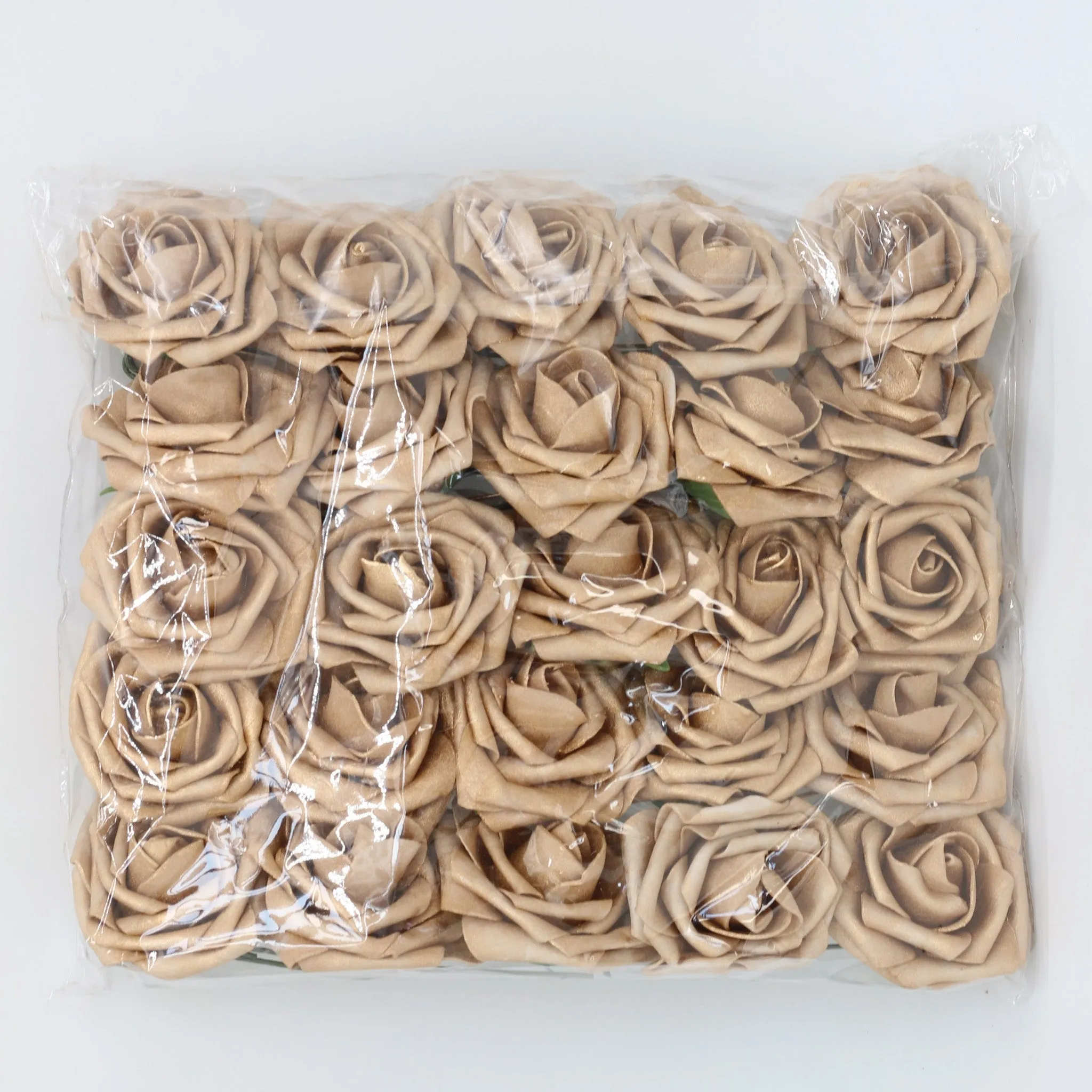 Bulk Gold Roses Artificial Gold Flowers 50pcs