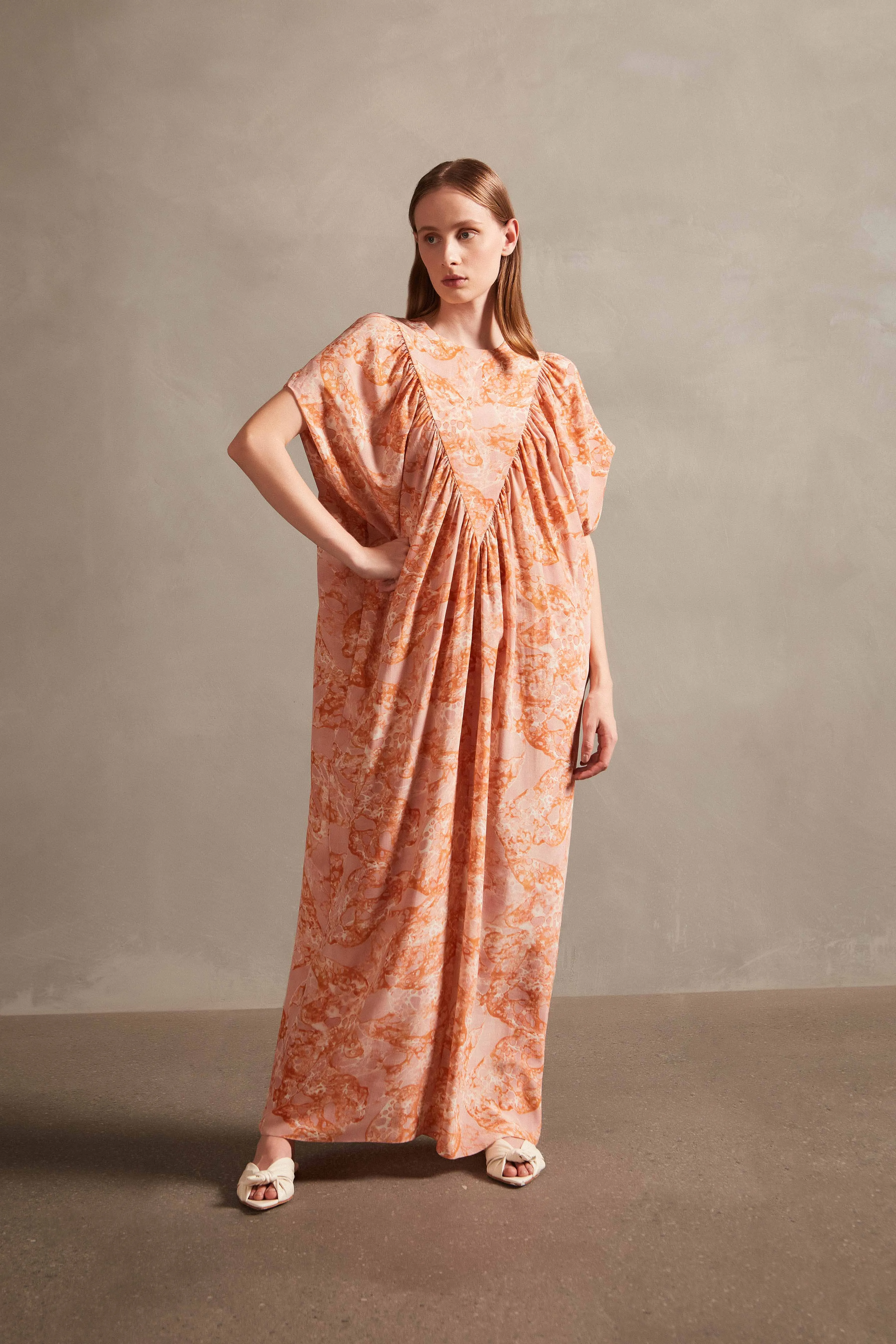 Bulles De Mer Frilled Long Kaftan Dress