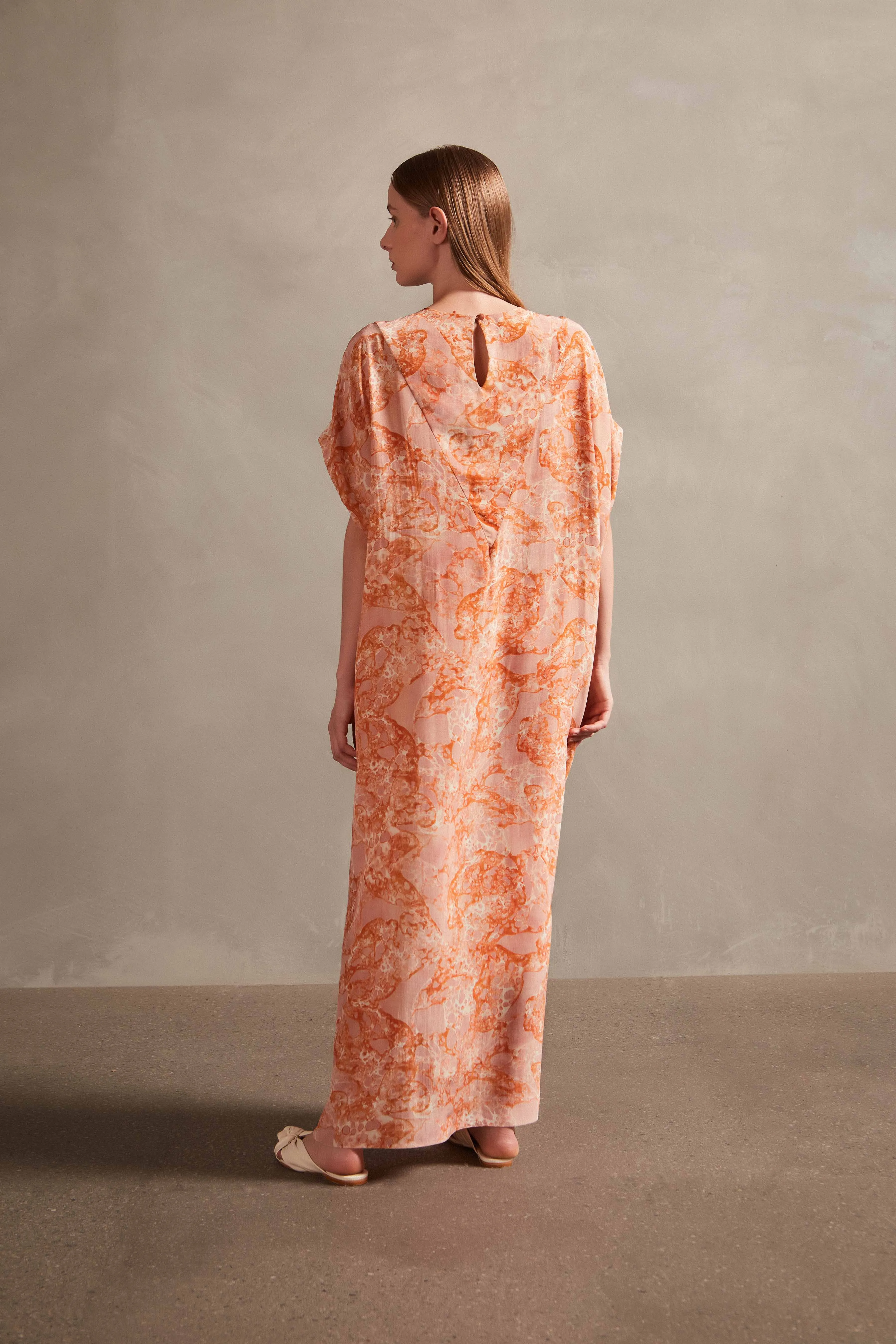 Bulles De Mer Frilled Long Kaftan Dress