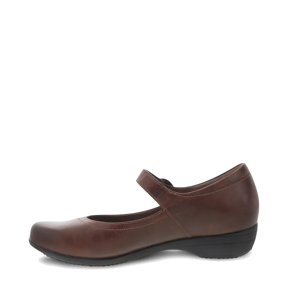 Dansko Women's Fawna Leather Mary Jane in Chestnut