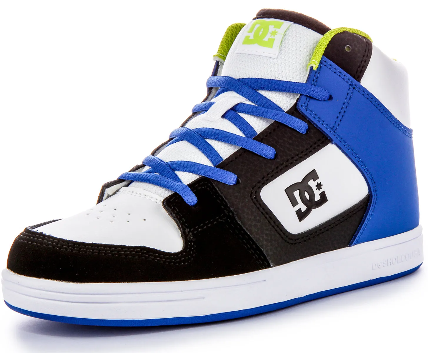 Dc Shoes Manteca 4 Hi In White Blue For Youth