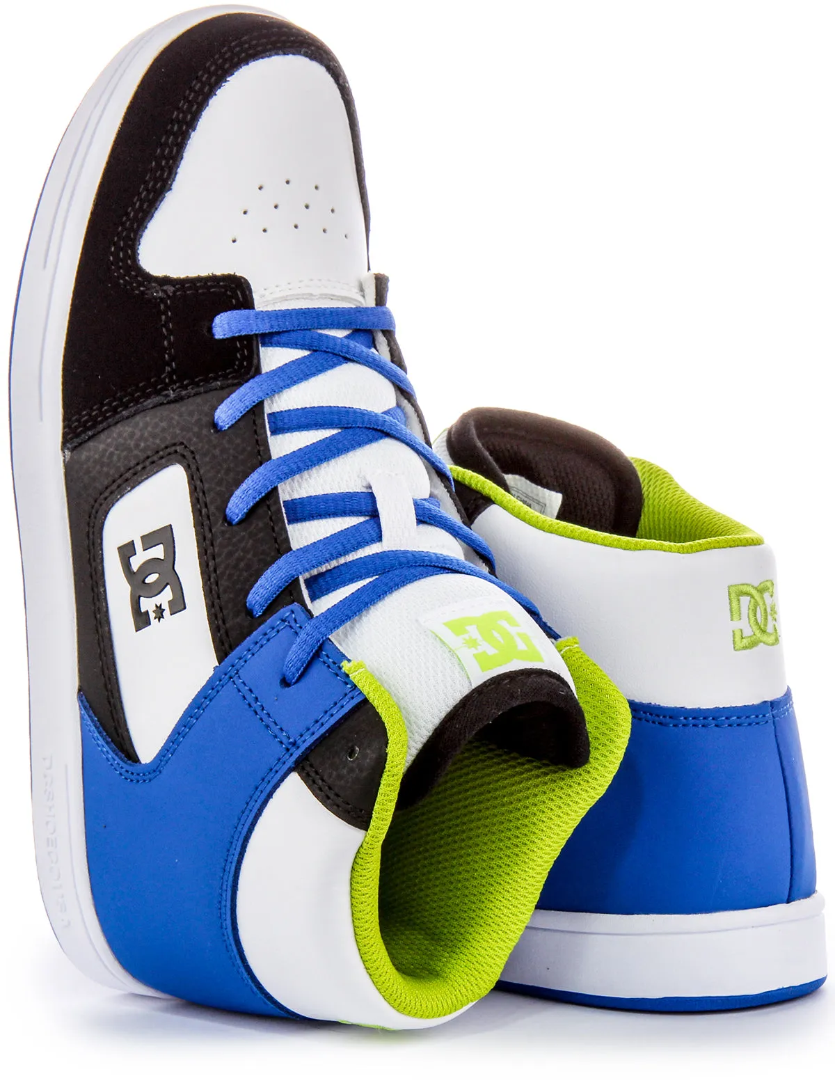 Dc Shoes Manteca 4 Hi In White Blue For Youth