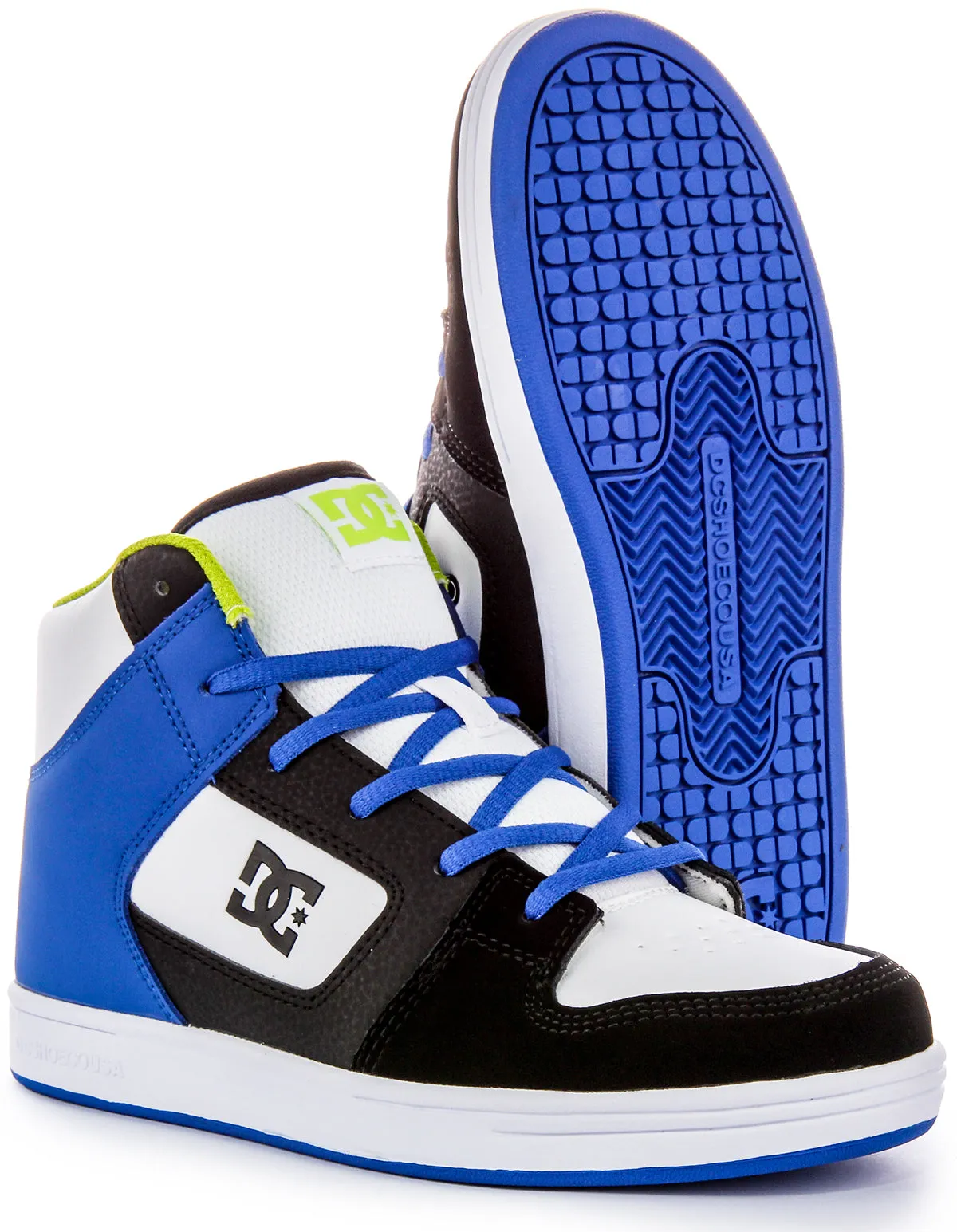 Dc Shoes Manteca 4 Hi In White Blue For Youth