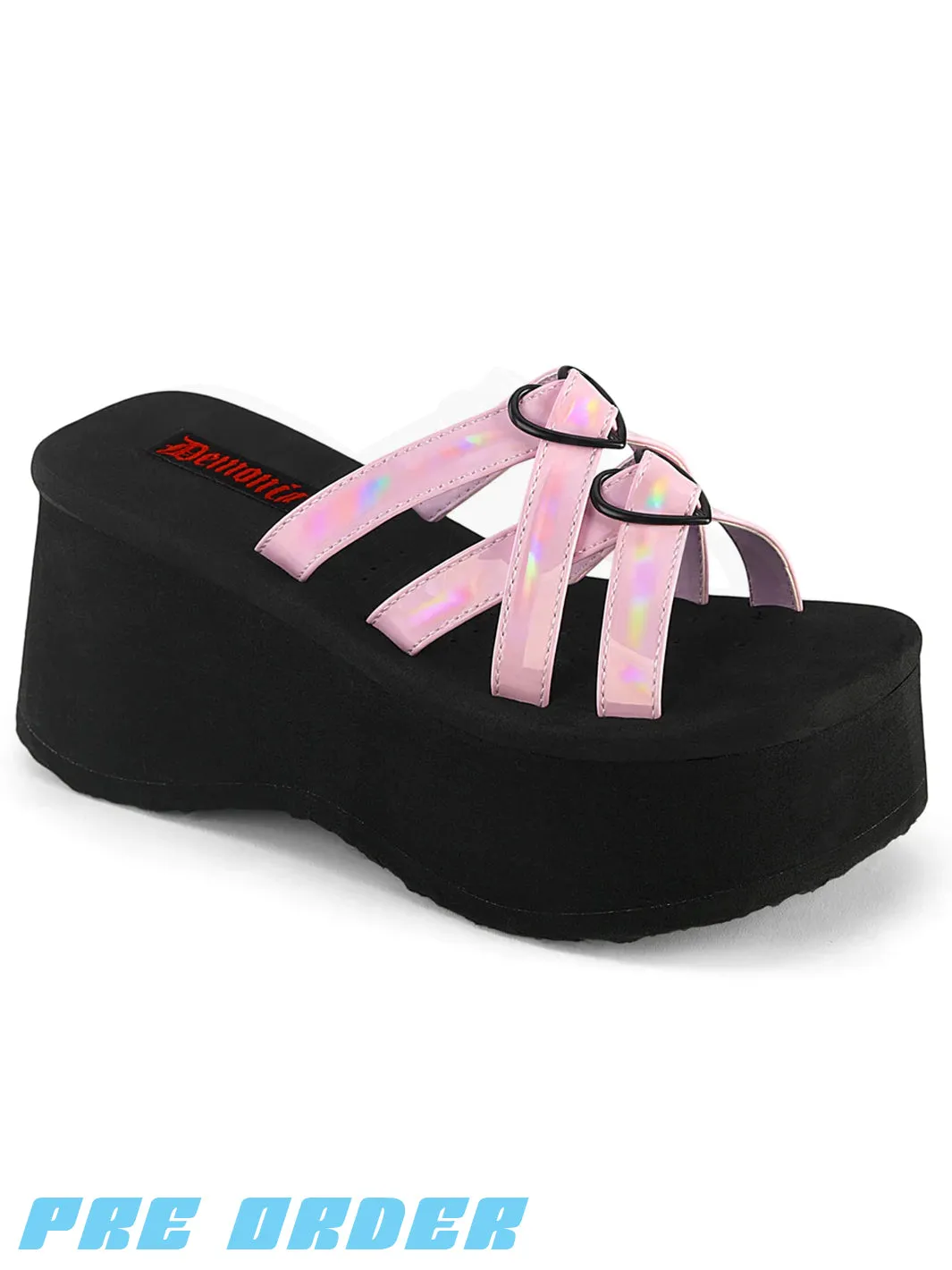 DEMONIA FUNN-15 - PINK HOLO PATENT ✰ PRE ORDER ✰