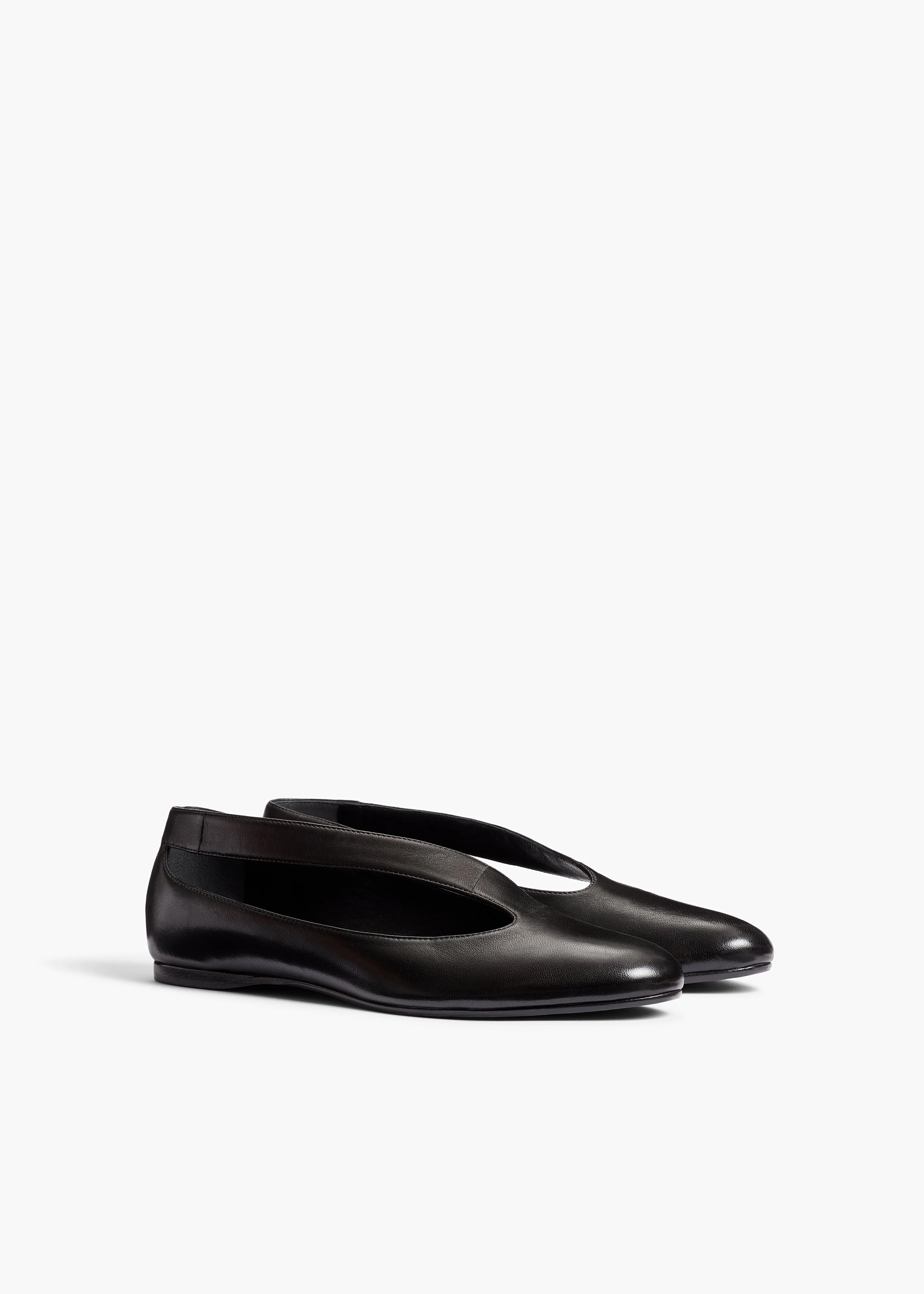 Diana Flat in Black Nappa Leather