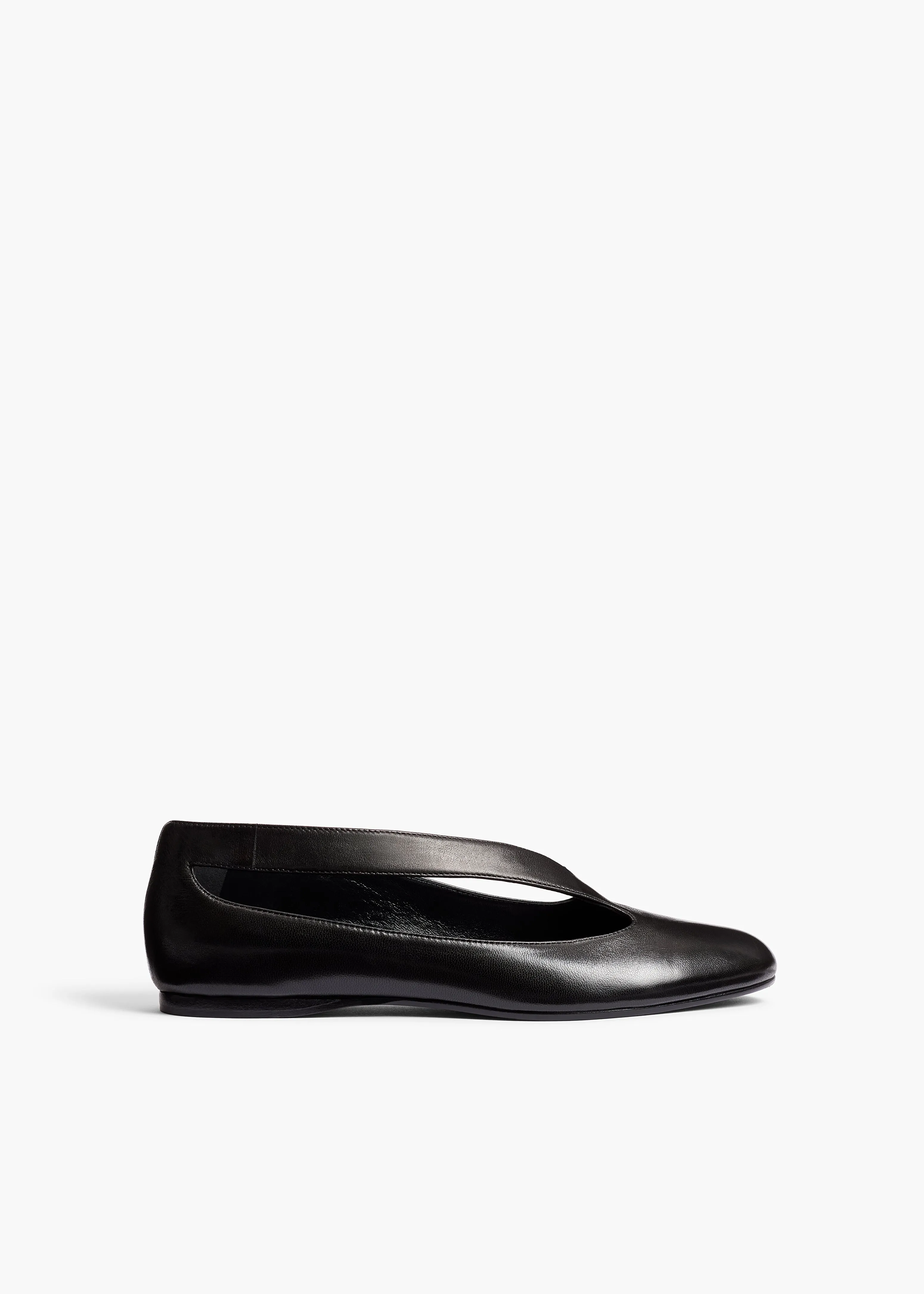 Diana Flat in Black Nappa Leather