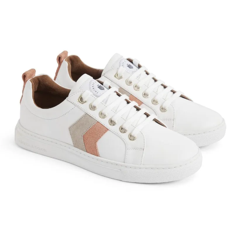 Fairfax & Favor Alexandra Ladies Trainer - Melon/Stone