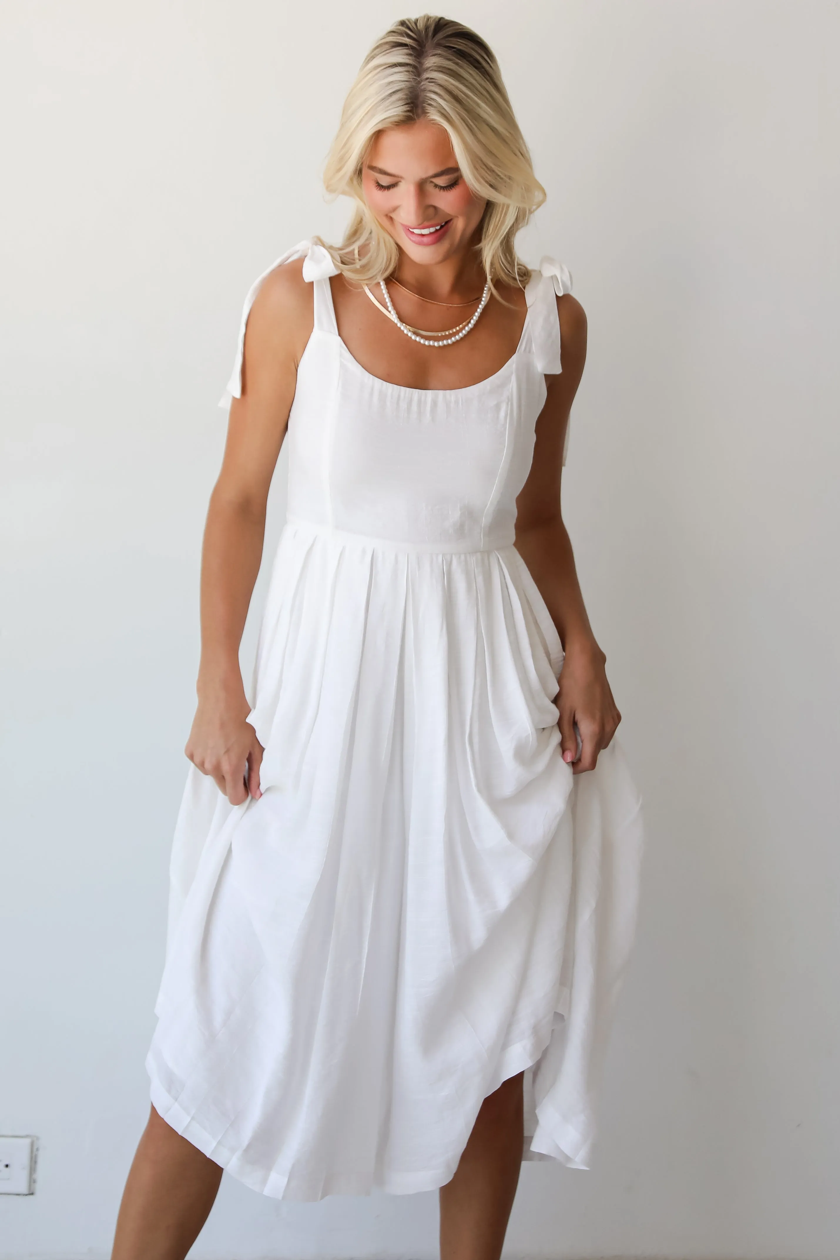 FINAL SALE - Luminous Glow White Culotte Jumpsuit