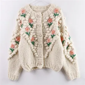 'Flora' Embroidered Cardigan