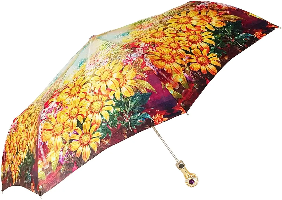 Folding Umbrella For Women With Bright Flowers