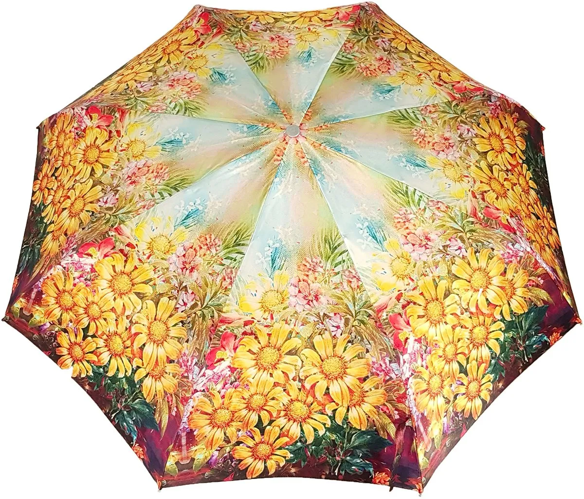 Folding Umbrella For Women With Bright Flowers