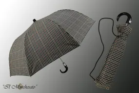 Handcrafted Men's Folding Umbrella with Italian Cotton