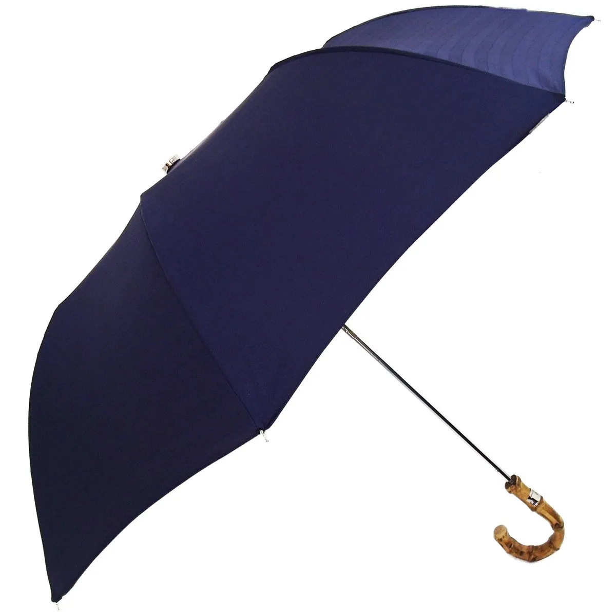 Handmade Men's Compact Umbrella in a Blue Color