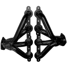 Hedman Hedders Block Hugger Headers - 1.5 in Primary - 2.5 in Collector - Black Paint - GM LS-Series - Street Rod 1923-49 - Pair