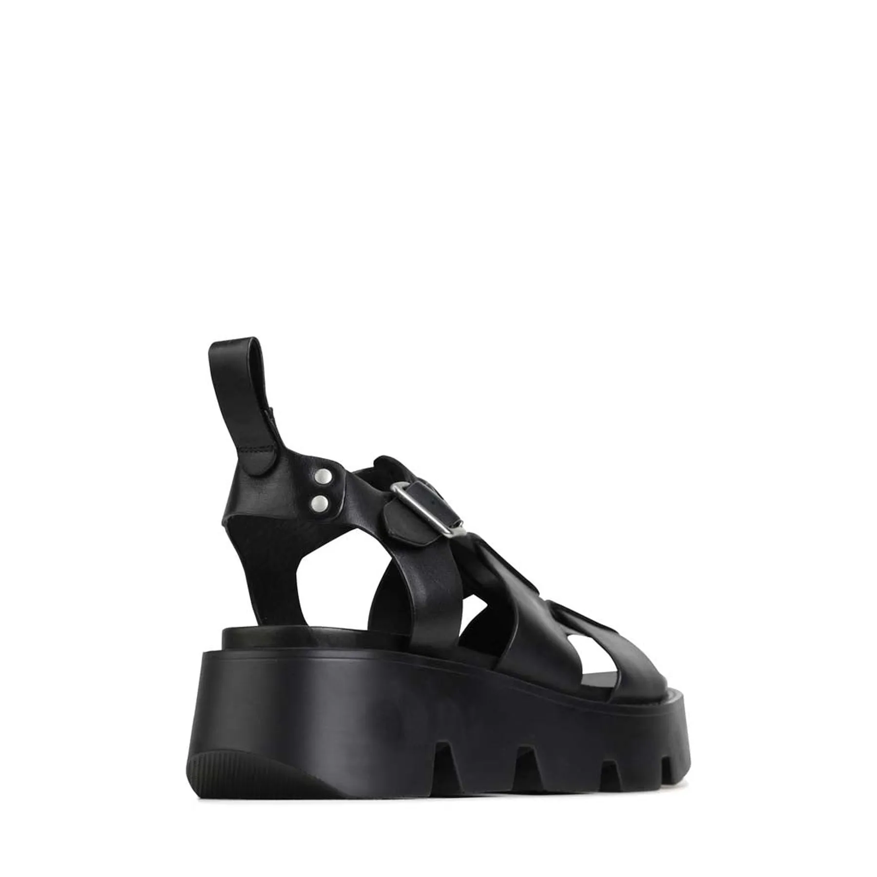 KAILAN LEATHER PLATFORM SANDALS