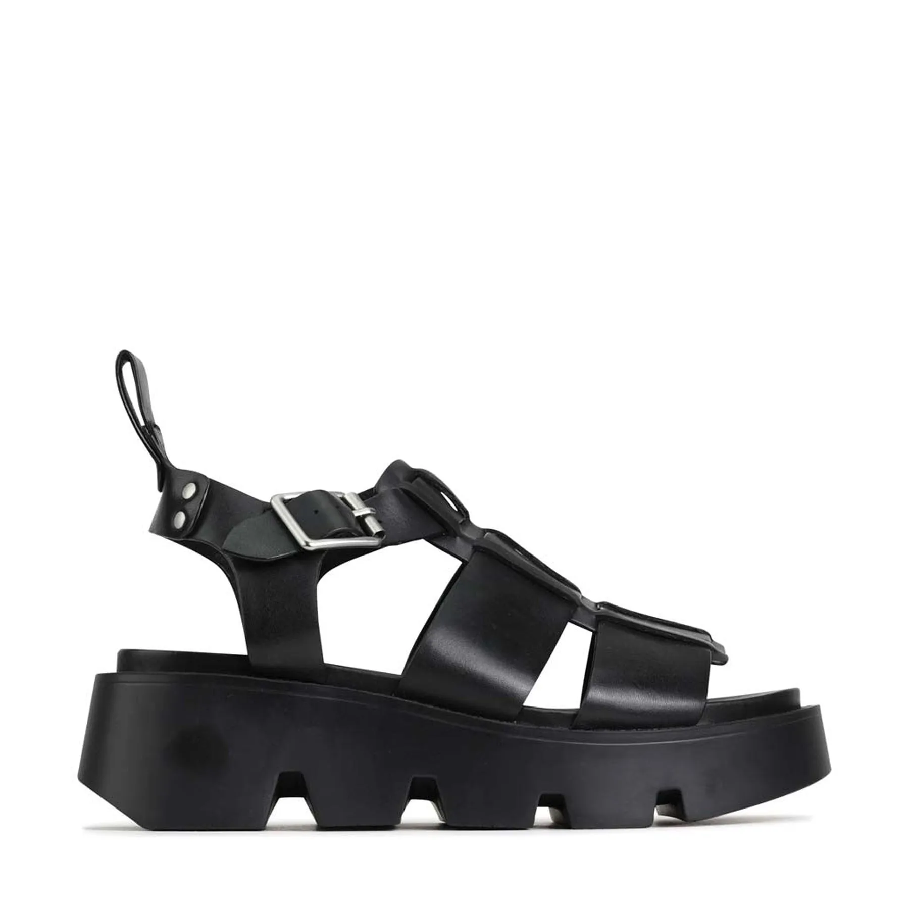 KAILAN LEATHER PLATFORM SANDALS