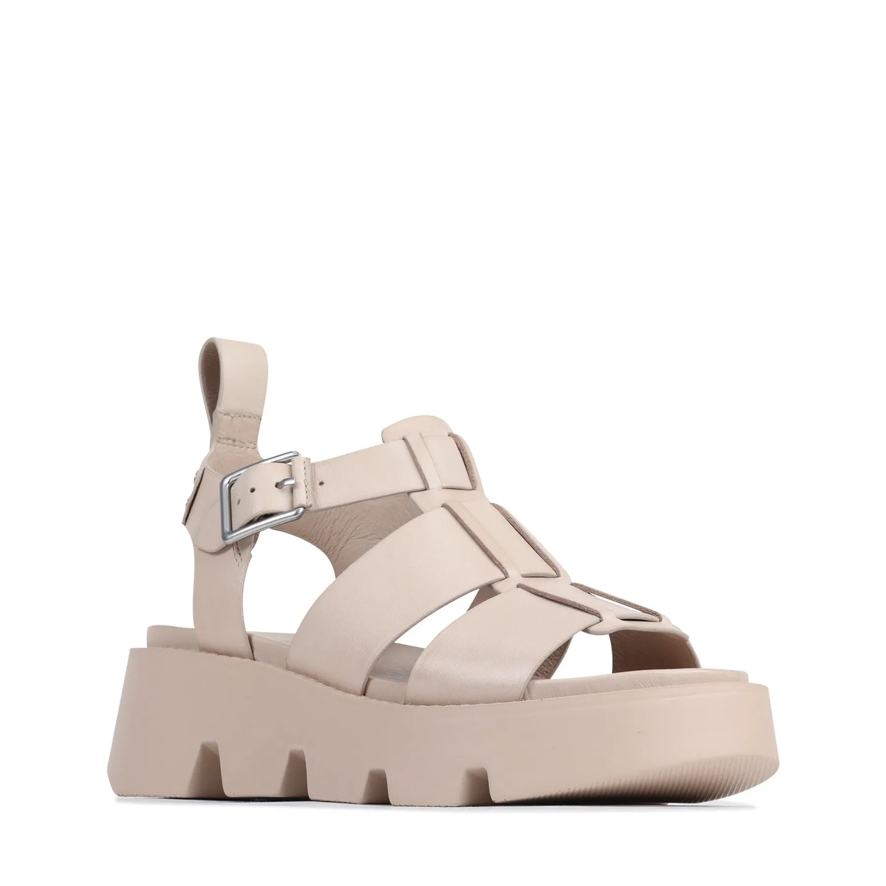 KAILAN LEATHER PLATFORM SANDALS