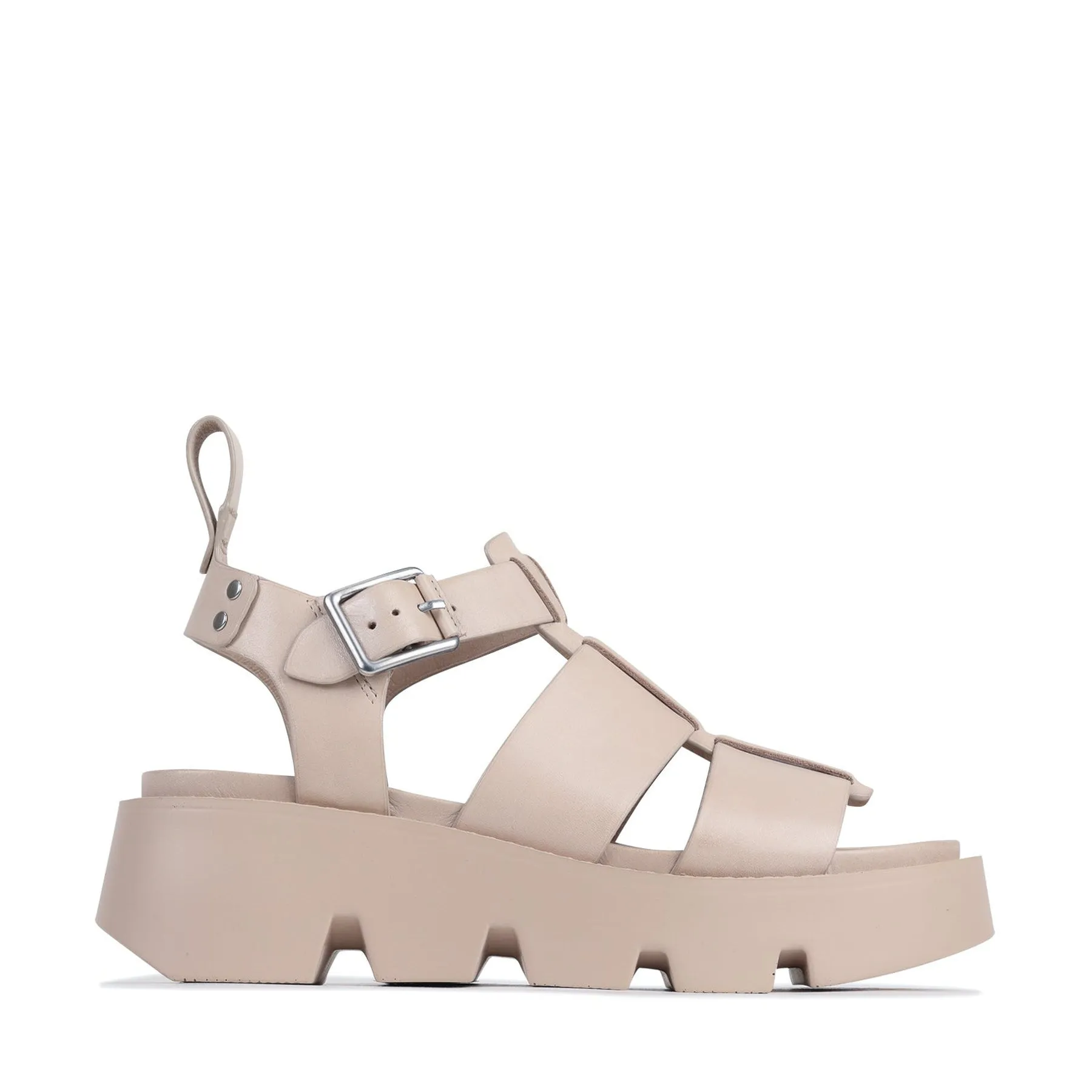 KAILAN LEATHER PLATFORM SANDALS