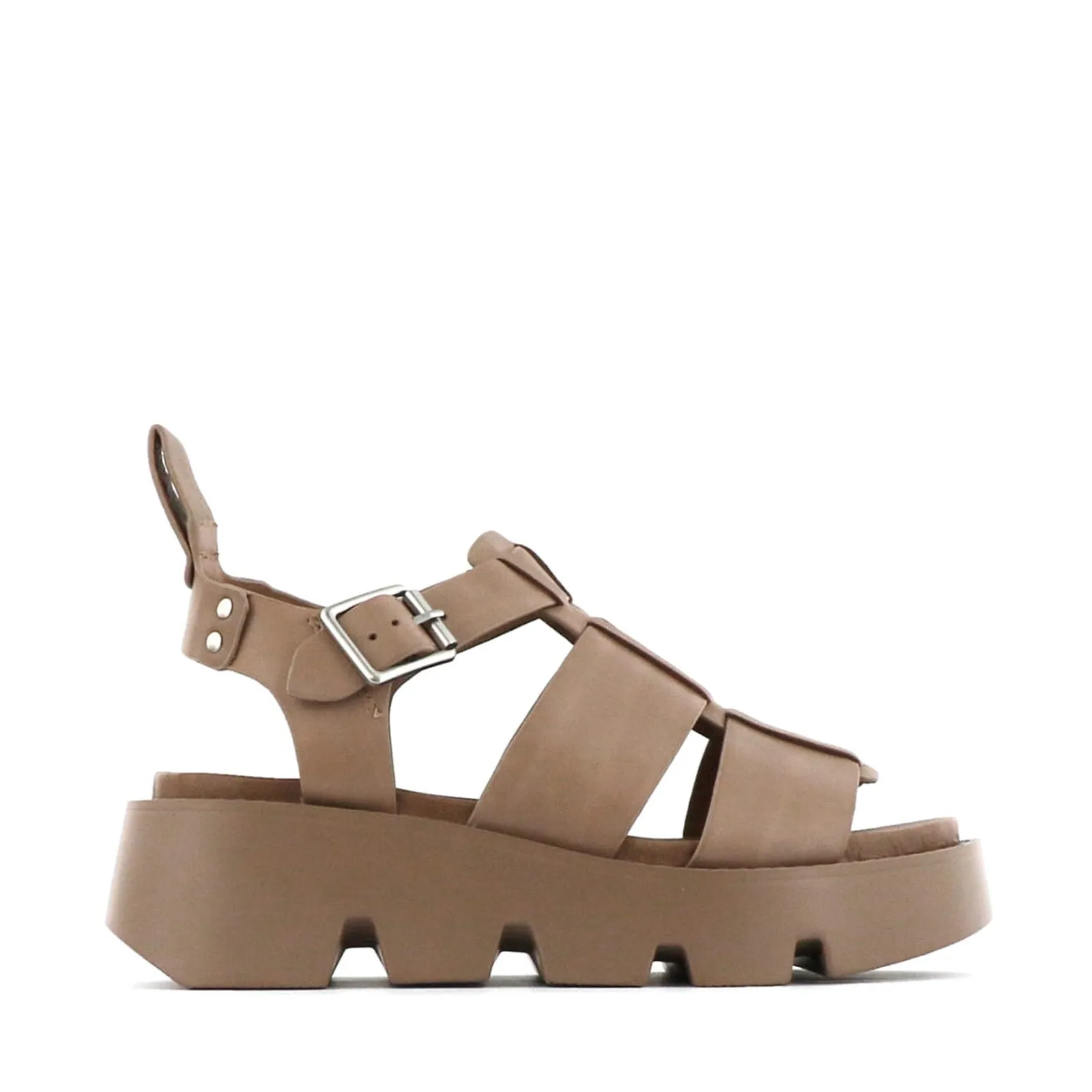 KAILAN LEATHER PLATFORM SANDALS