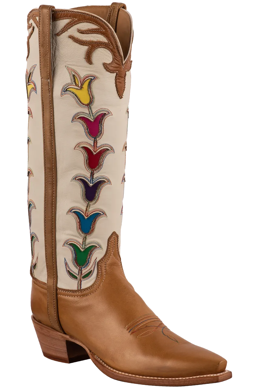 Lucchese Tulip Cowgirl Boots - Rust