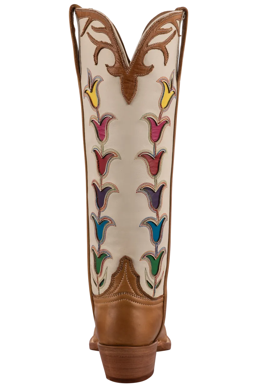 Lucchese Tulip Cowgirl Boots - Rust