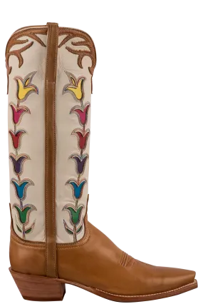 Lucchese Tulip Cowgirl Boots - Rust