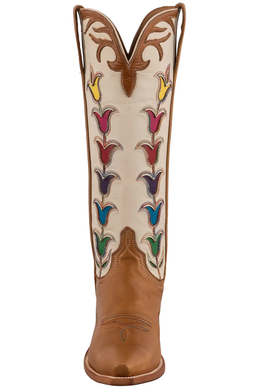 Lucchese Tulip Cowgirl Boots - Rust