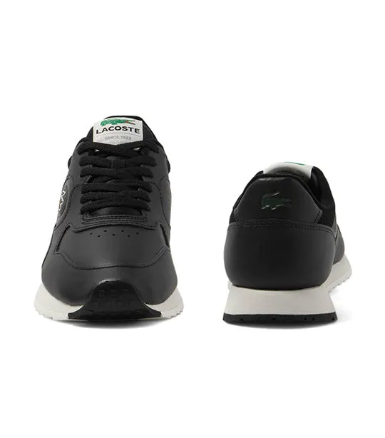 Men's Linetrack Leather Trainers Black/Off White