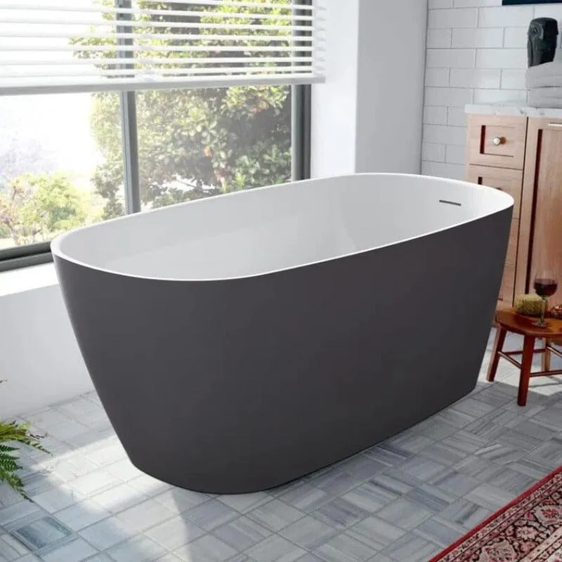 Mokleba 59'' Acrylic Single Slipper Bathtub, Modern Style, Color Consistency, Exclusive Patent