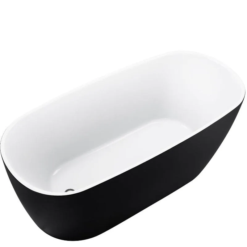 Mokleba 59'' Acrylic Single Slipper Bathtub, Modern Style, Color Consistency, Exclusive Patent