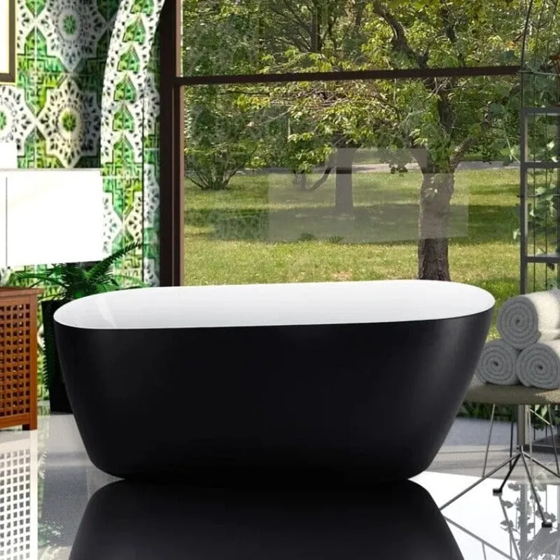 Mokleba 59'' Acrylic Single Slipper Bathtub, Modern Style, Color Consistency, Exclusive Patent