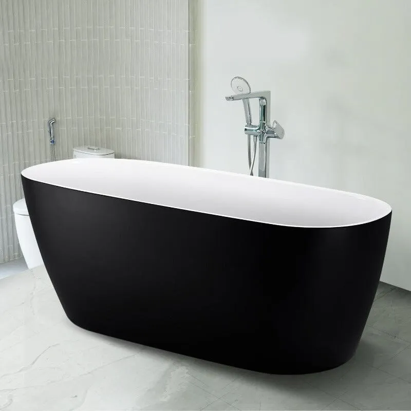 Mokleba 59'' Acrylic Single Slipper Bathtub, Modern Style, Color Consistency, Exclusive Patent