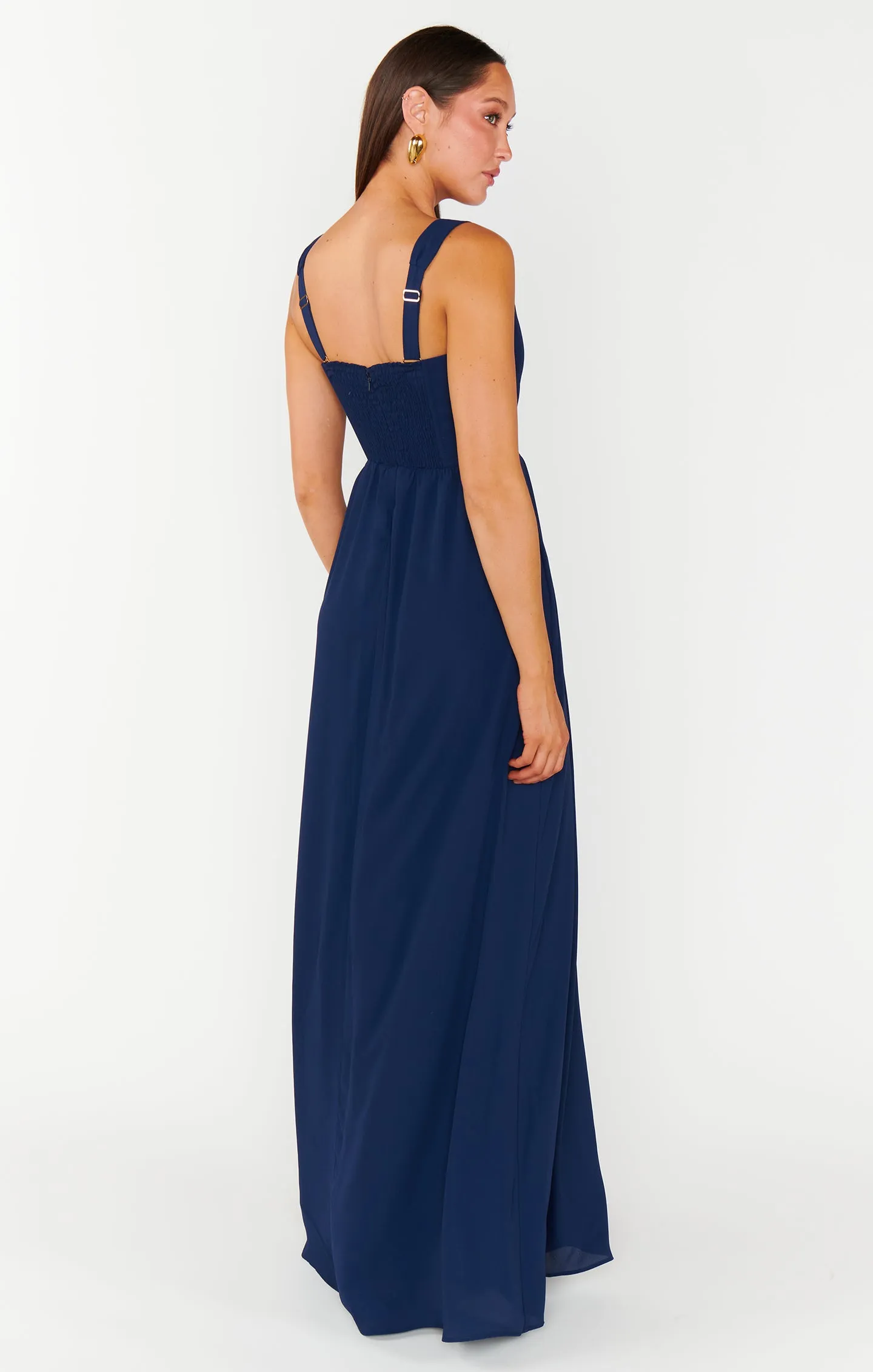 Nina Maxi Dress ~ Rich Navy Crisp