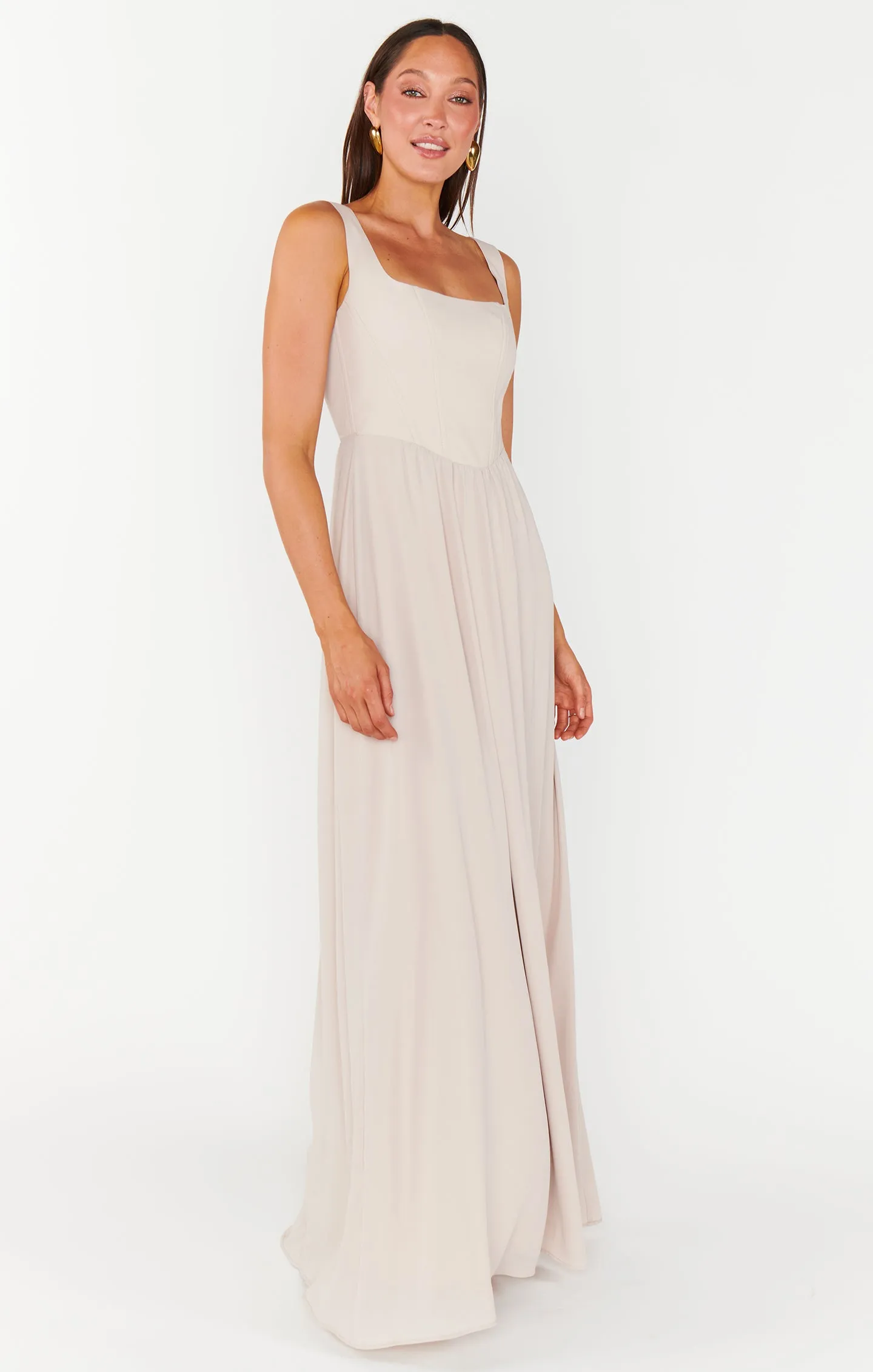 Nina Maxi Dress ~ Show Me the Ring Crisp