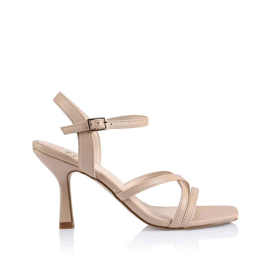 Persimmon Strappy Sandals - Nude Smooth