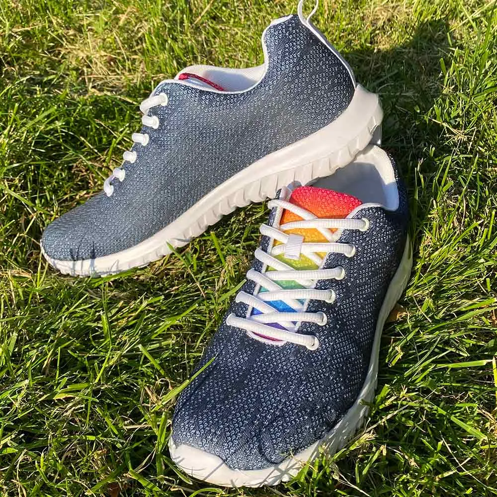 Rainbow Gradient Dark Blue Trainers (female sizes)