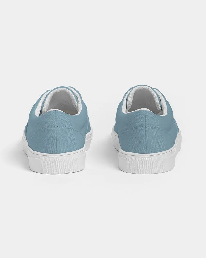 Shaded Pale Pastel Cyan Gray Canvas Sneakers | Men's | C30M0Y0K30